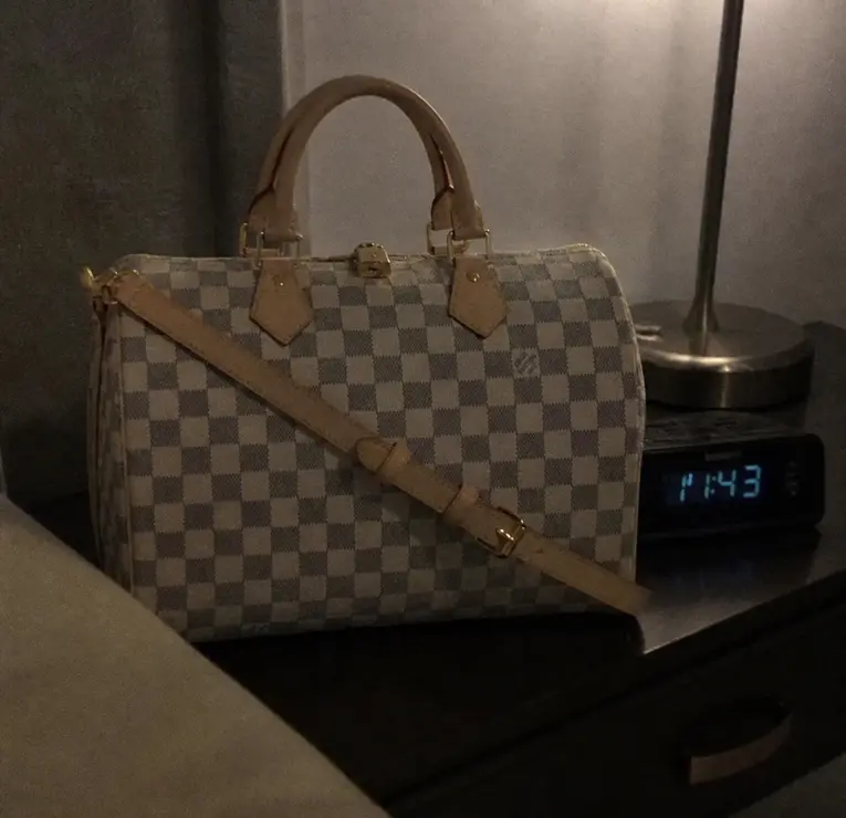 2013 Damier Azur Speedy Bandouliere Speedy 25 N41000 photo review