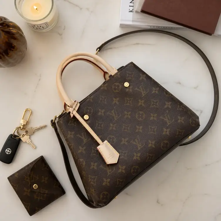 2014 Monogram Canvas Montaigne Bag BB M41055 photo review