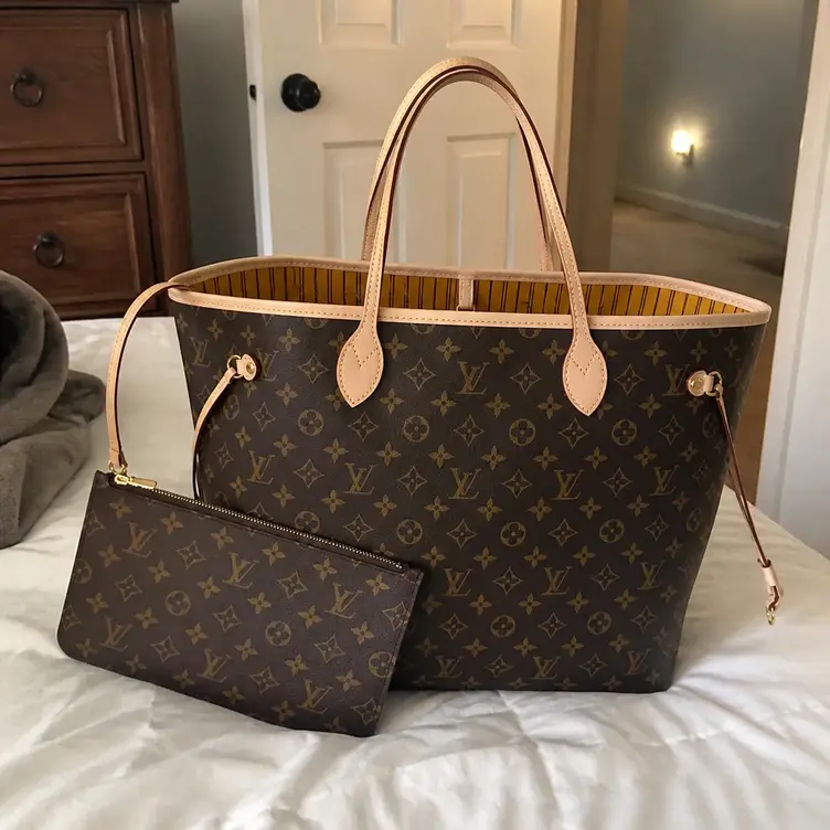 2014 New Monogram Neverfull GM / Yellow with Pochette M40992 photo review