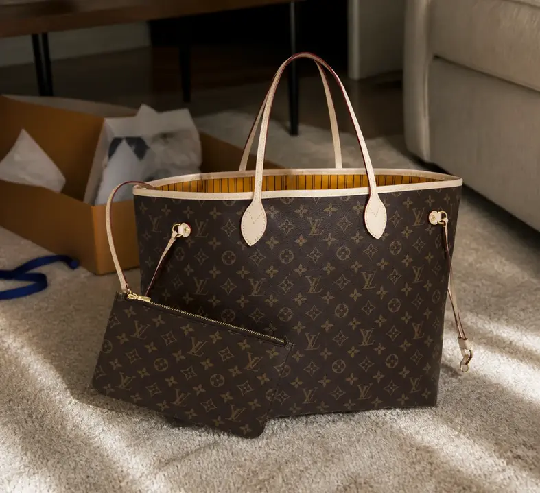 2014 New Monogram Neverfull MM / Yellow with Pochette M40997 photo review