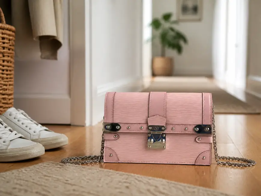 2020 Epi Cowhide Trunk Chain Wallet-Pink M67508 photo review