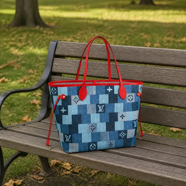 2020 Monogram Denim Neverfull MM M44981 photo review