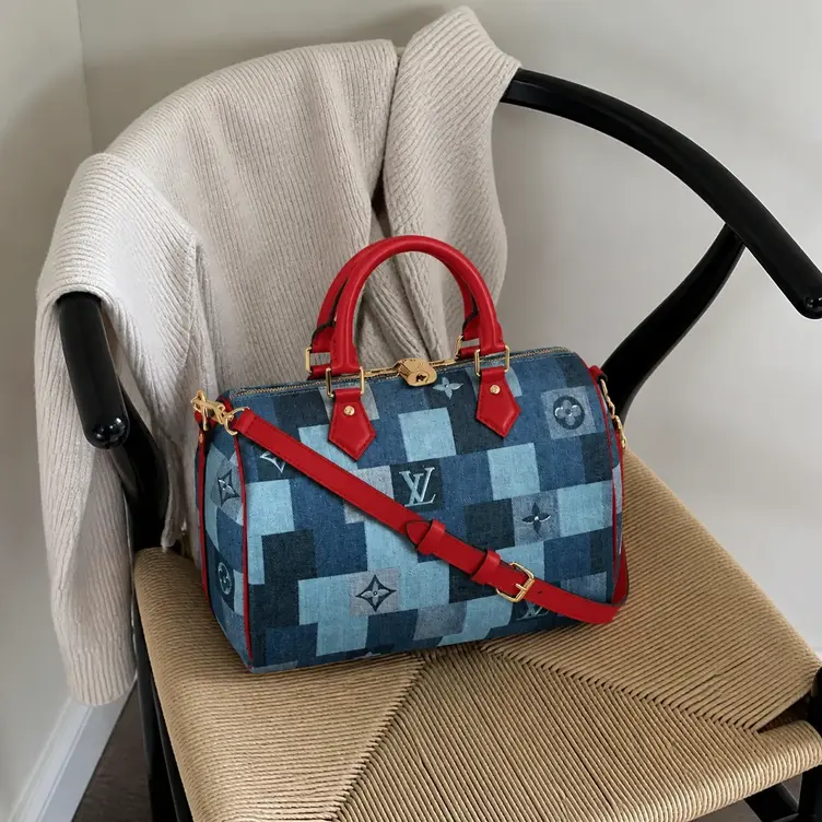2020 Monogram Denim Speedy 30 Bandouliere M45041 photo review
