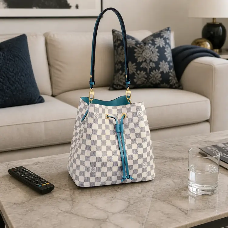 Damier Azur NeoNoe Bucket Bag-Bleuet N40153 photo review