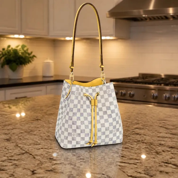 Damier Azur NeoNoe Bucket Bag-Pineapple N40151 photo review