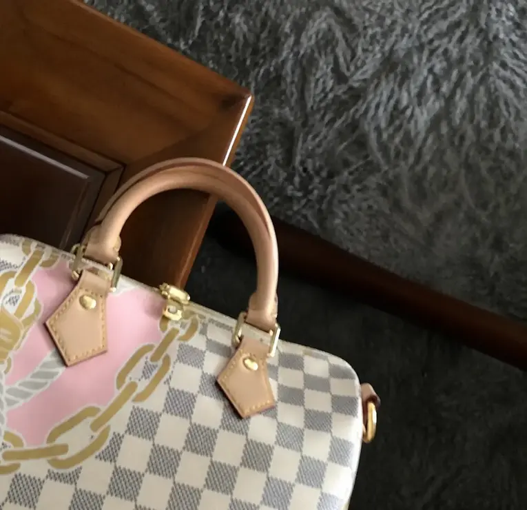 Damier Azur Speedy Bandouliere 25 N40473 photo review