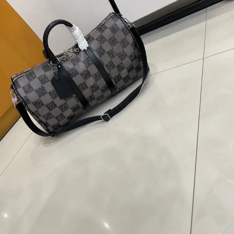 Damier Checkerboard Keepall Bandouliere 45 Bag-Black N80404-Black photo review