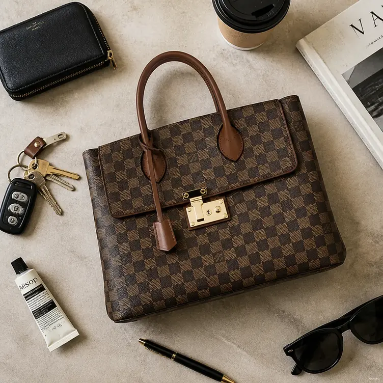 Damier Ebene Canvas ASCOT Bag N41273 photo review