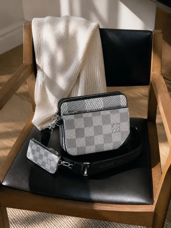 Damier Graphite TRIO MESSENGER N50027 photo review