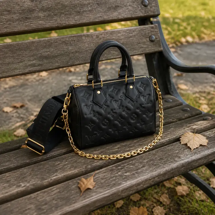 Embossed Lambskin Speedy Bandouliere 22 M58631 photo review