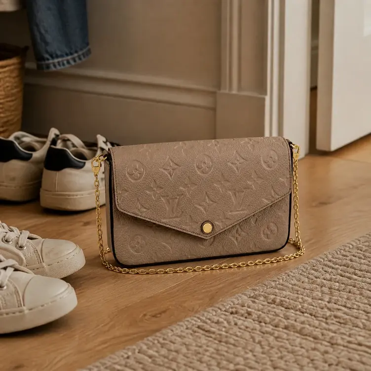 Felicie Pochette-Tourterelle Beige M68697 photo review
