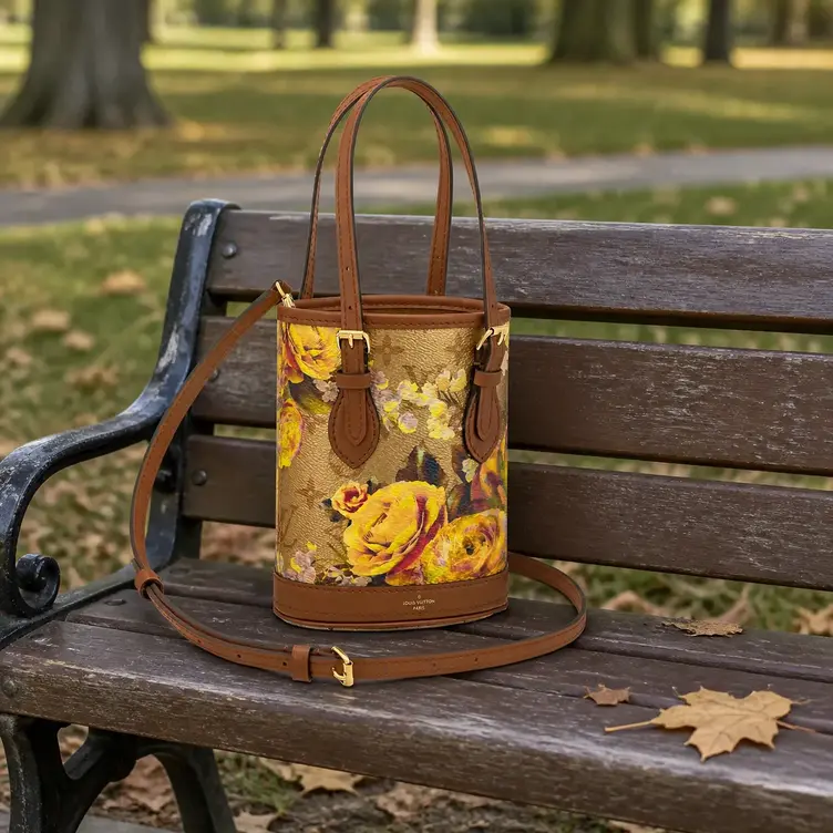 Flower Patterned Canvas Nano Bucket Bag M81724 photo review