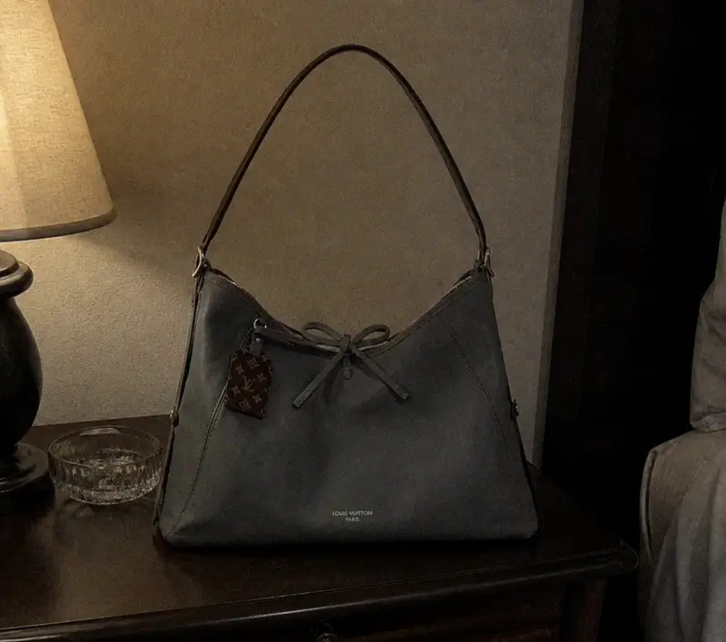 Leather CarryAll Dark MM Bag-Grey M12583-grey photo review