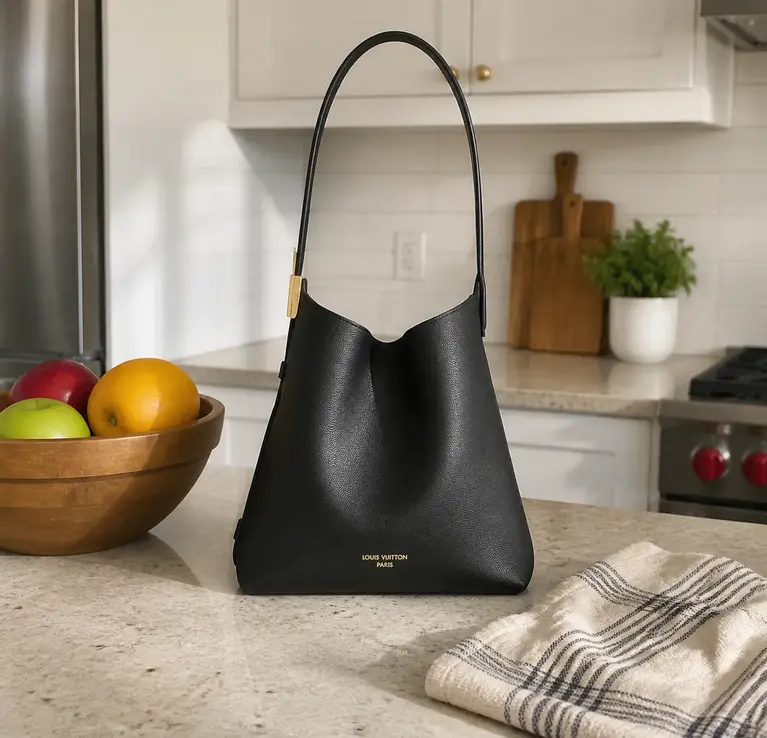 Leather Low Key Hobo PM bag-Black M23532-black photo review