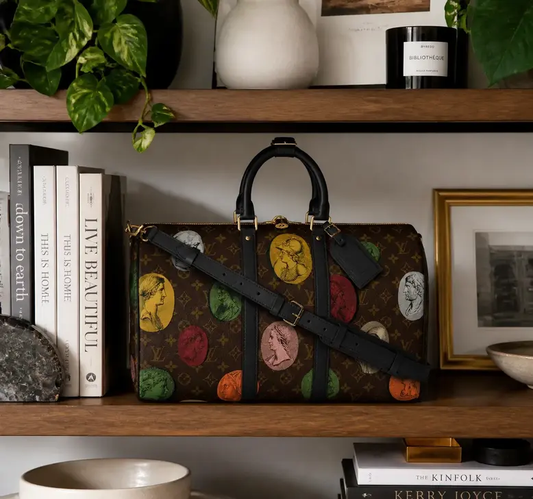 LVxFornasetti Monogram Cameo Keepall Bandouliere 45 M59261 photo review