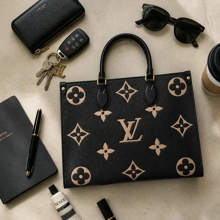 Medium Bicolor Monogram OnTheGo MM-Black/Beige M45495 photo review