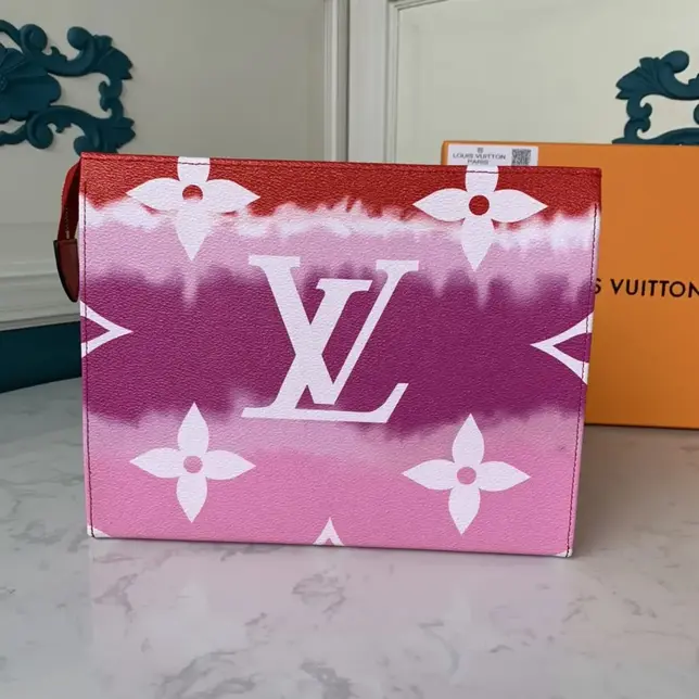 Monogram Canvas LV Escale Poche Toilette 26-Red M69137-Red photo review
