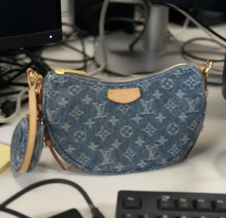 Monogram Denim Croissant MM Handbag M46856 photo review