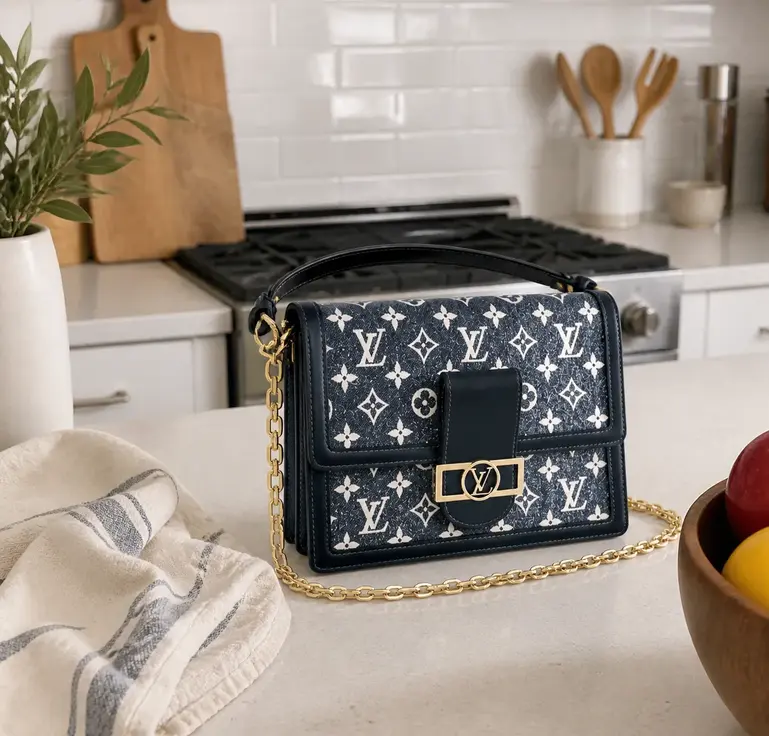 Monogram Denim Dauphine MM Handbag M59631 photo review