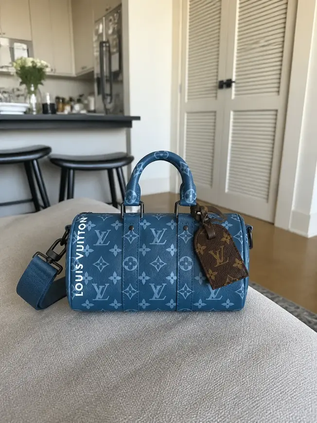 Monogram Denim Keepall Bandouliere 25 M46803 photo review