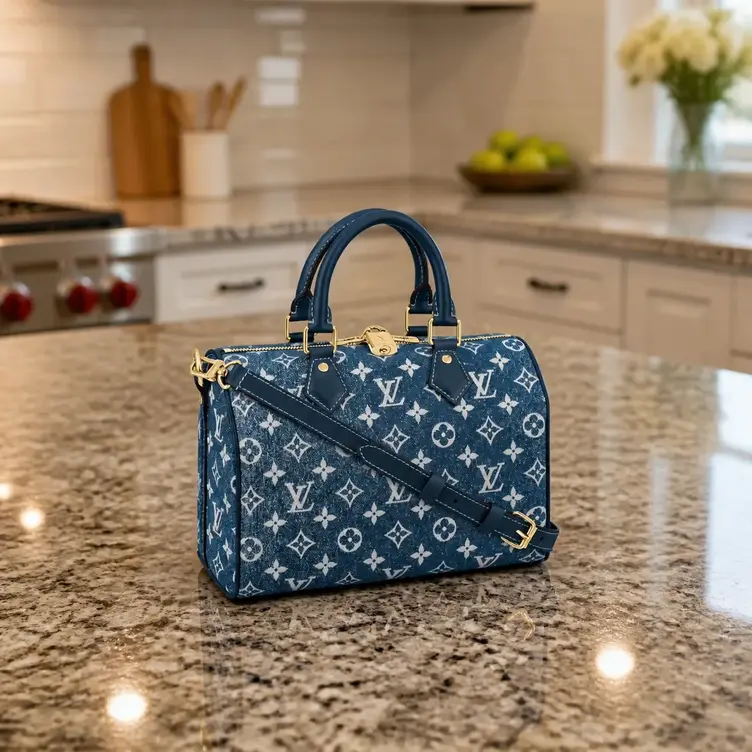 Monogram Denim Speedy Bandouliere 25 Handbag M59609 photo review