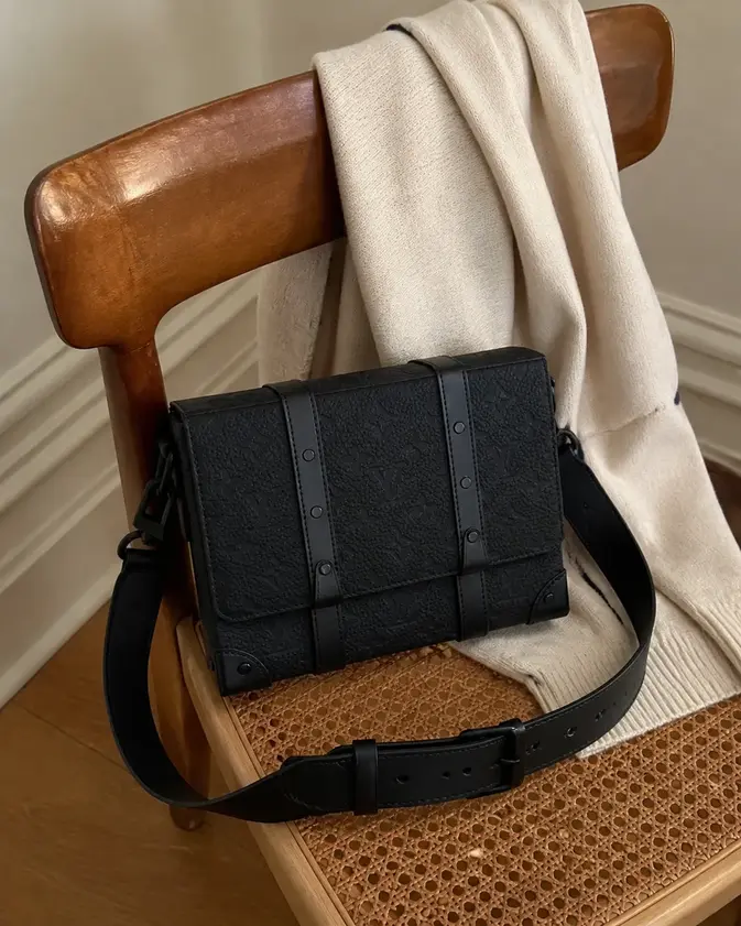 Monogram Embossed black-on-black Soft Trunk bag M55700 photo review