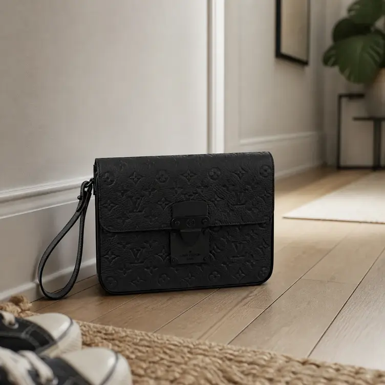 Monogram Embossed Taurillon Leather S Lock A4 Pouch-Black M80582 photo review