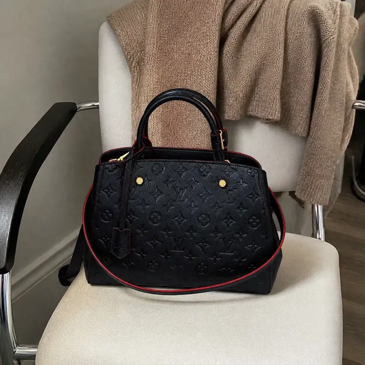Monogram Empreinte Montaigne MM-Marine Rouge M42746 photo review
