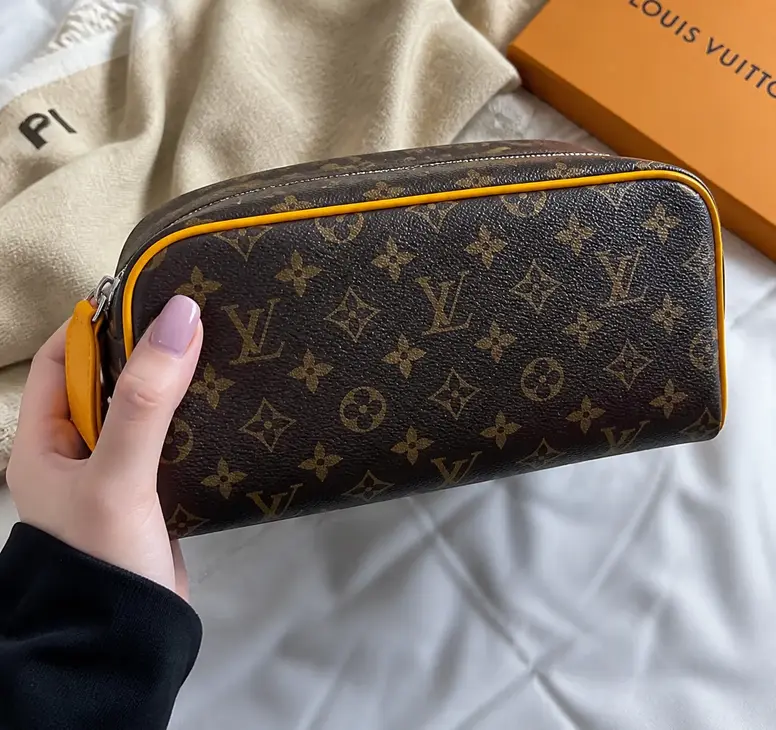 Monogram Macassar canvas Dopp Kit Toiletry Yellow M46764 photo review