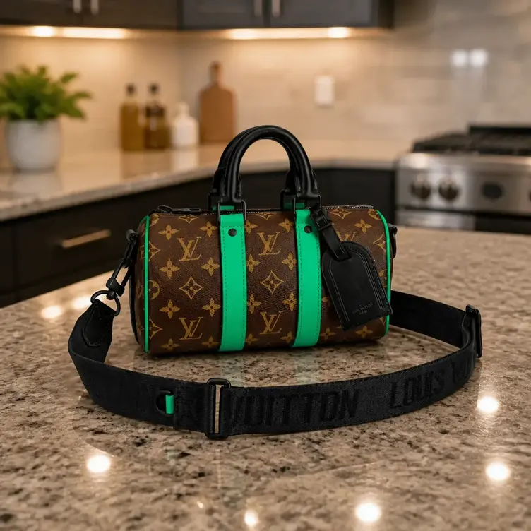 Monogram Macassar KEEPALL BANDOULIeRE 25 M46249 photo review