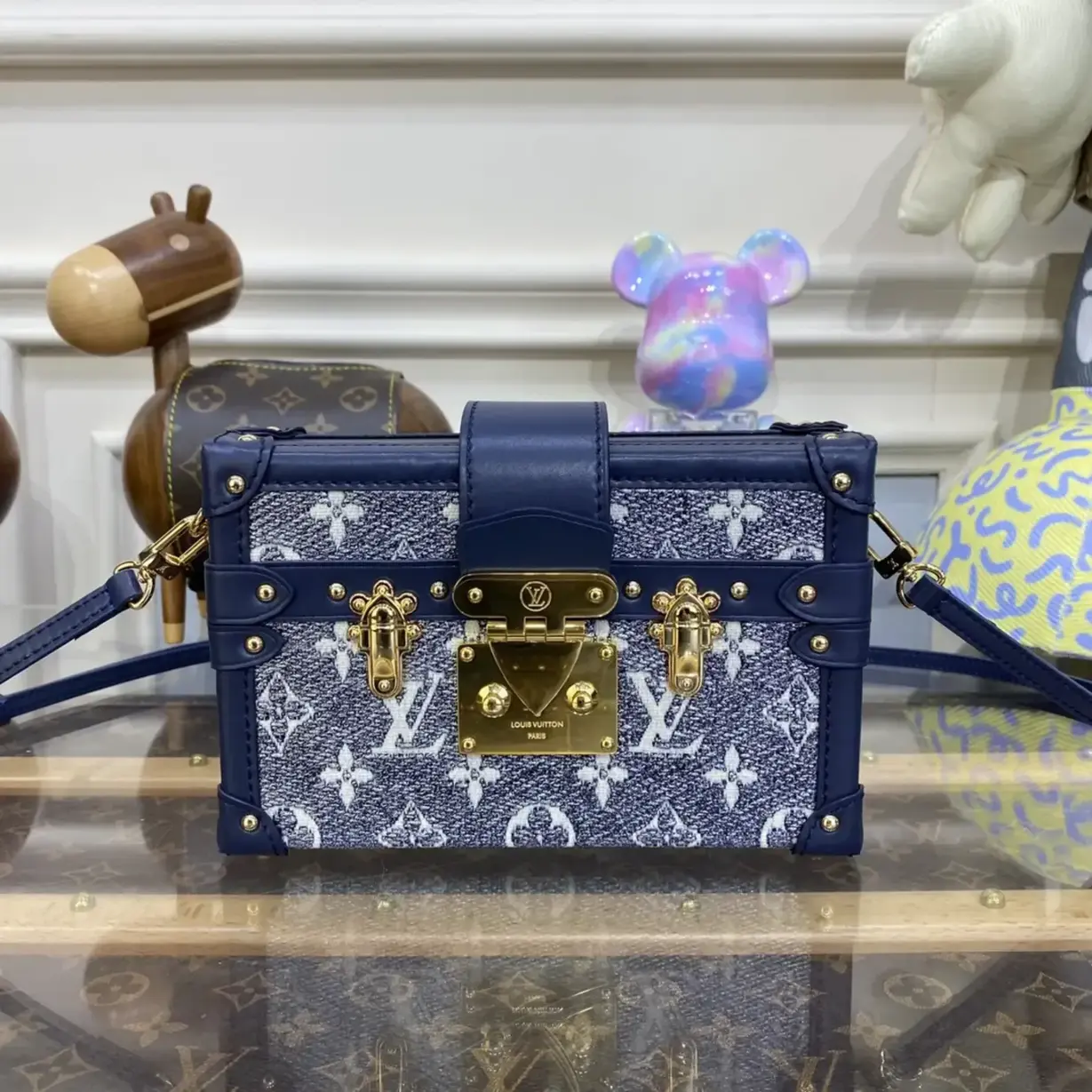 Monogram Petite Malle Handbag-Blue M22882-Blue photo review