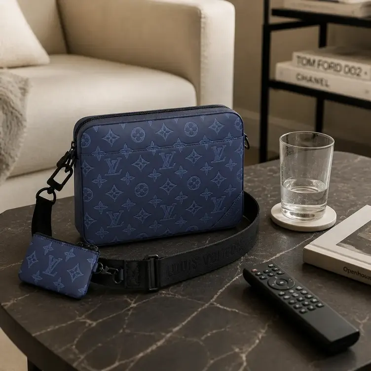 Monogram Shadow Duo Messenger Bag-Navy Blue M45730 photo review
