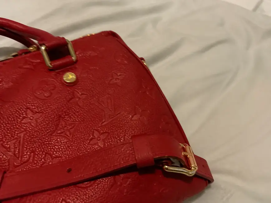 Monogram SPEEDY BANDOULIERE 25-Red M42404 photo review