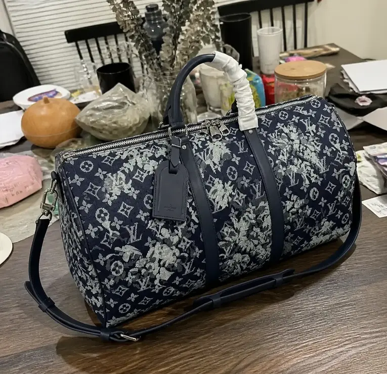 Monogram Tapestry Keepall Bandouliere 50 M57285 photo review