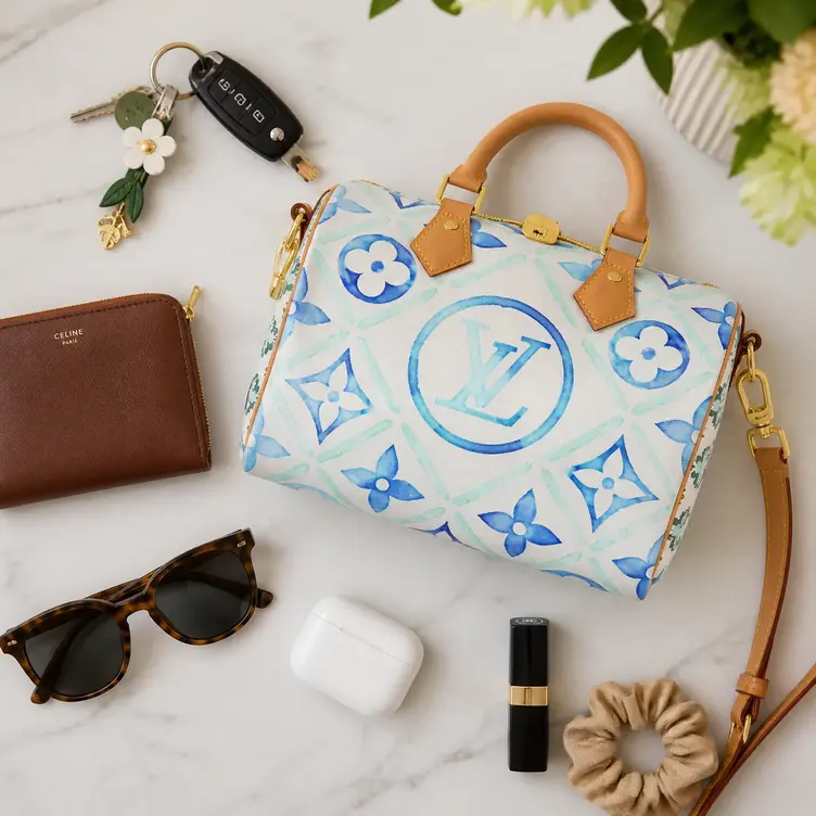 Monogram Tiles Speedy Bandouliere 25 Handbag M11264 photo review