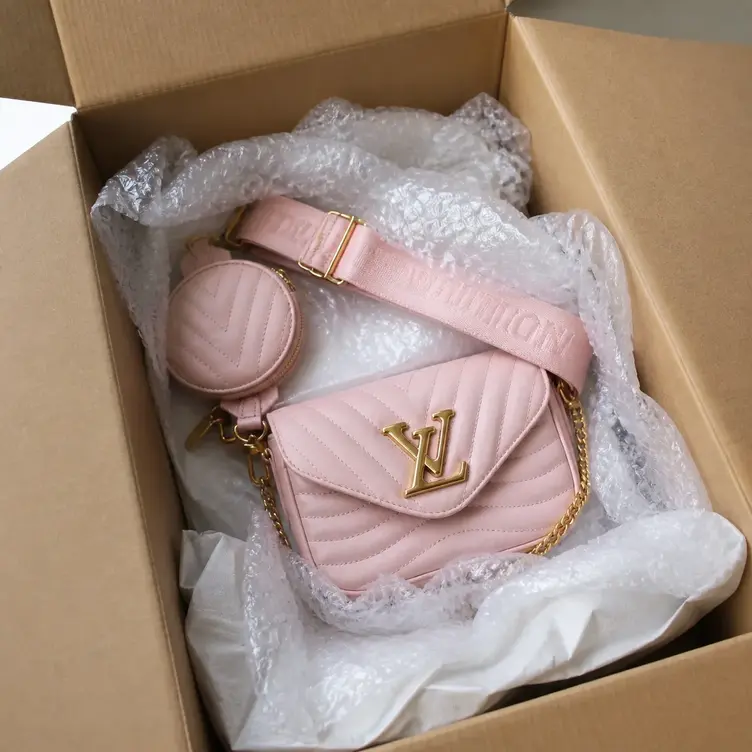 New Wave Multi-Pochette Crossbody Handbag-Rose Ballerine Pink M56468 photo review