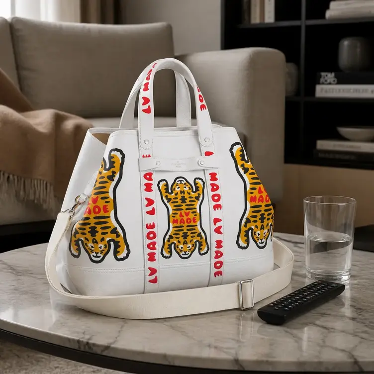 Nigos Colorful LV Made Tiger Tote Journey M59366 photo review