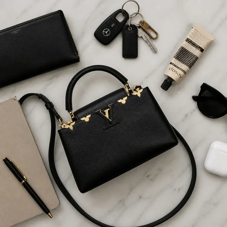 Taurillon Capucines MM-Black M54663 photo review