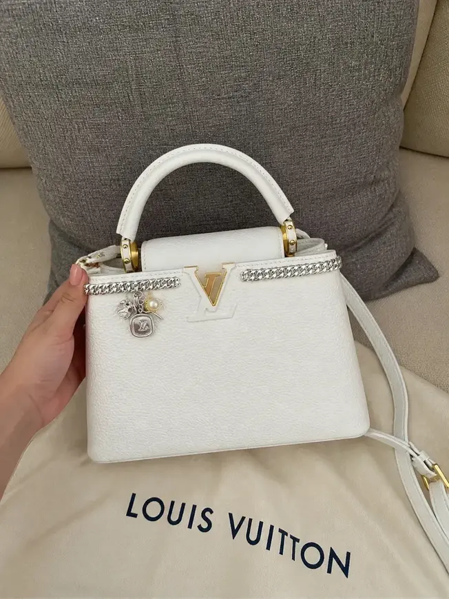 Taurillon Capucines PM-White M52963 photo review