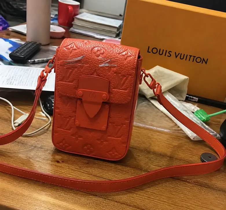 Taurillon Monogram S-Lock Vertical Wearable Wallet-Orange M81525-Orange photo review