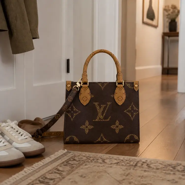 OnTheGo BB Monogram Reverse Canvas Handbag Brown M46839 photo review