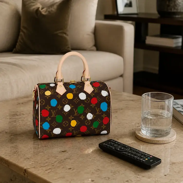 x Yayoi Kusama LV X YK SPEEDY BANDOULIeRE 25 M46433 photo review