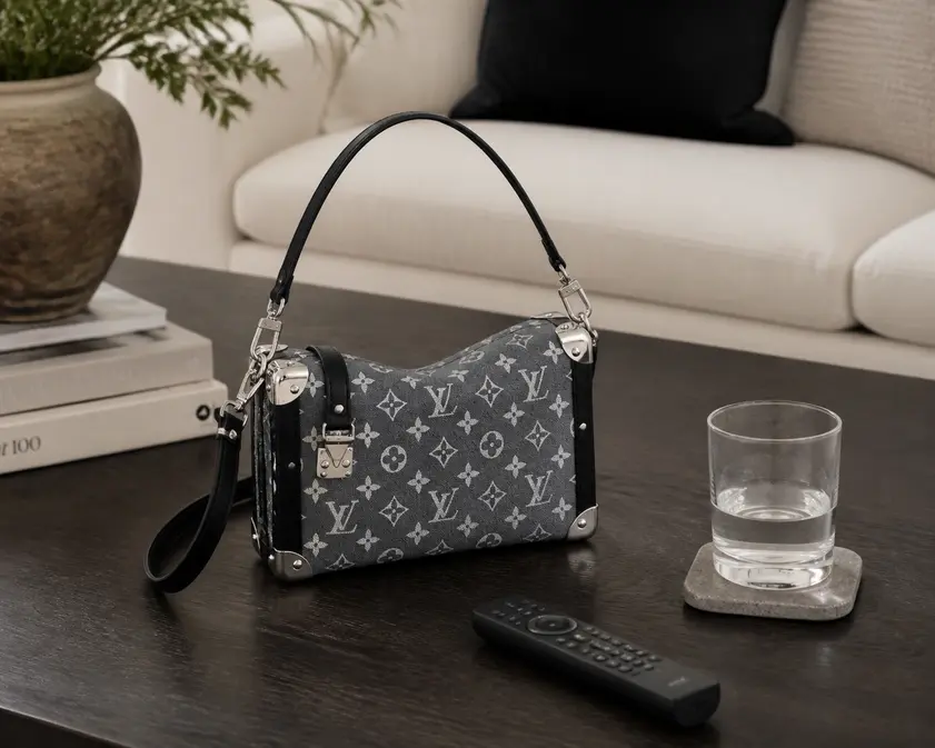 Monogram Jacquard Denim Side Trunk Bag M21460 photo review