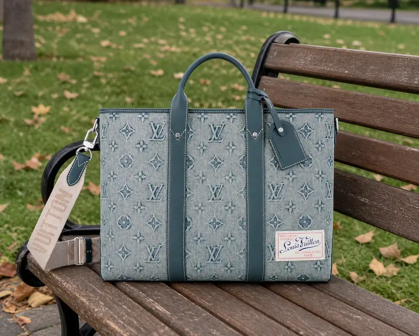 Monogram Denim Weekend Tote NM M22537 photo review