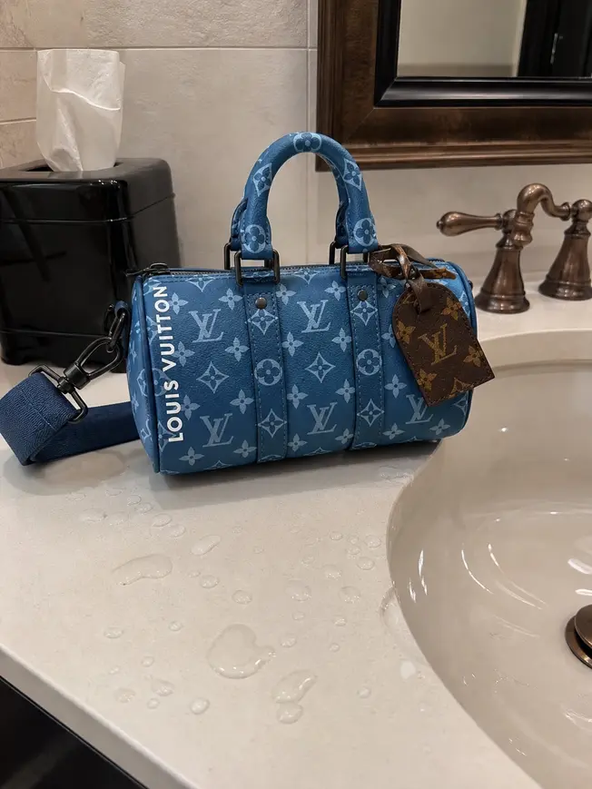 Monogram Denim Keepall Bandouliere 25 M46803 photo review