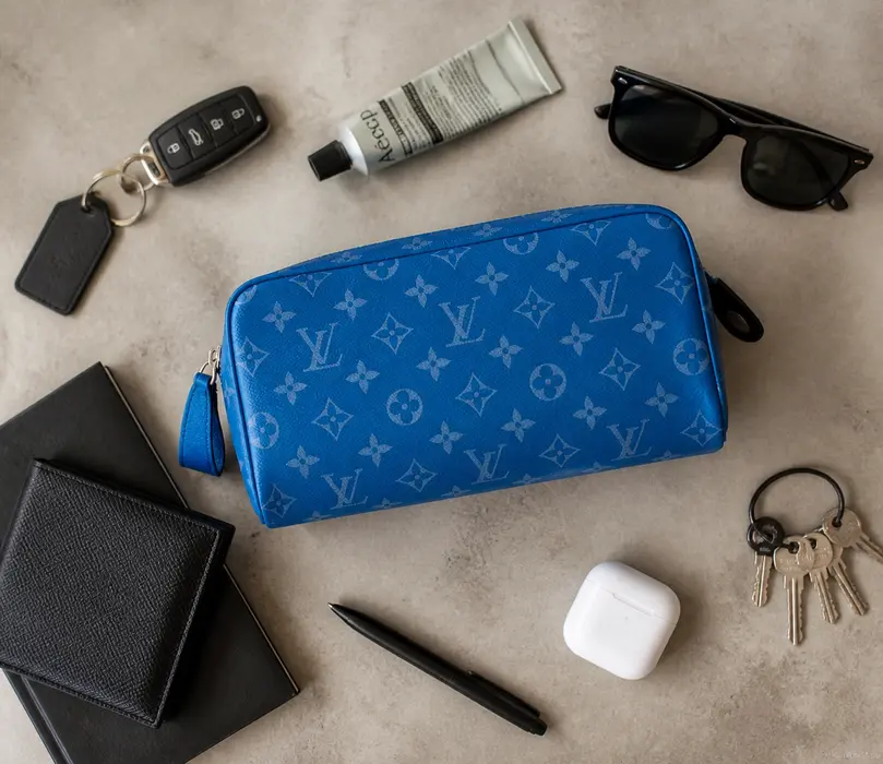 Monogram Canvas Taigarama Dopp Kit Blue M31013-Blue photo review