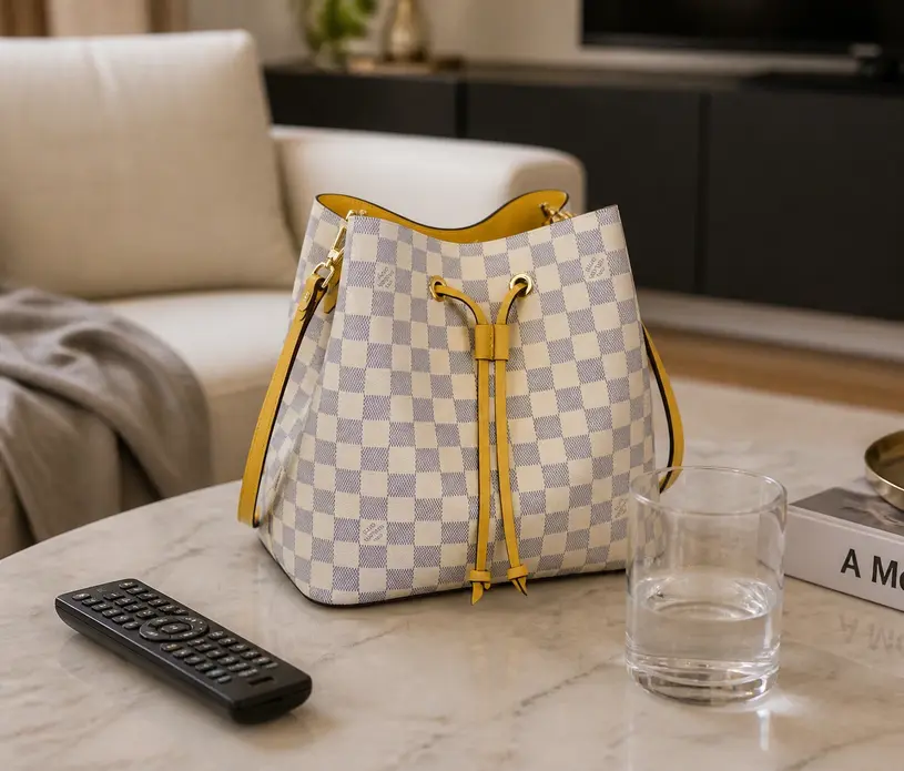 Damier Azur NeoNoe Bucket Bag-Pineapple N40151 photo review
