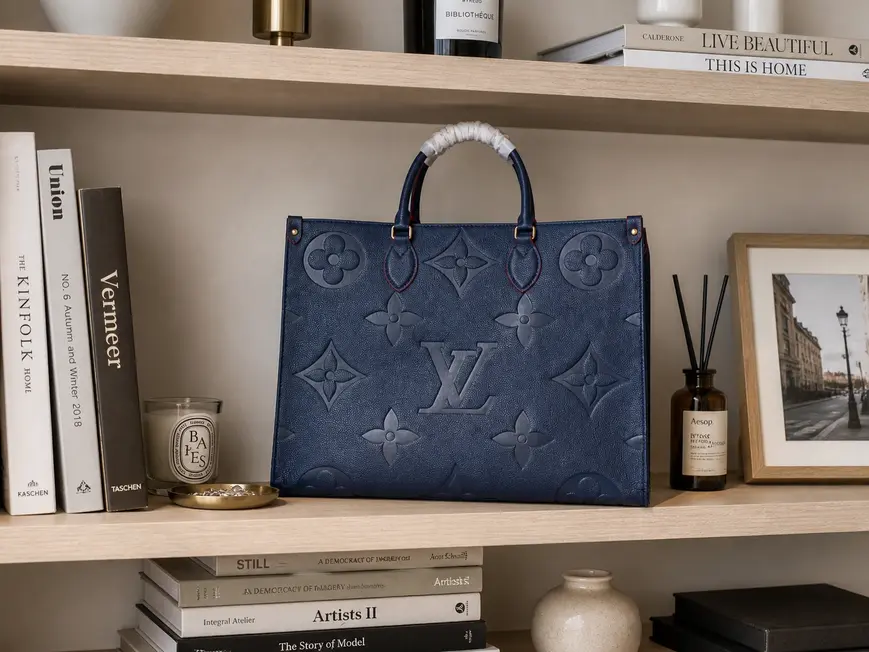 2020 Monogram Empreinte Giant Onthego GM-Blue M44926-Blue photo review