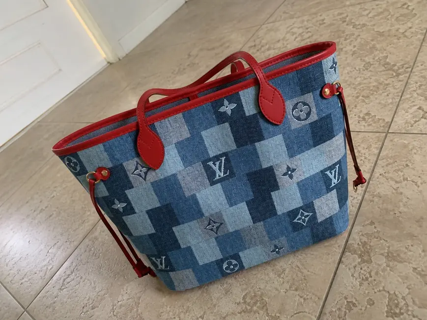 2020 Monogram Denim Neverfull MM M44981 photo review