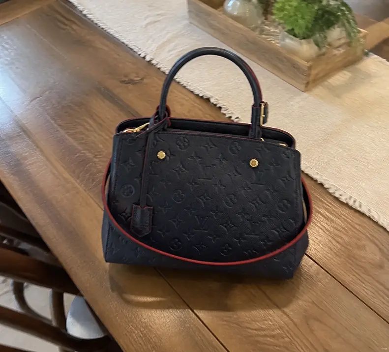 Monogram Empreinte Montaigne MM-Marine Rouge M42746 photo review